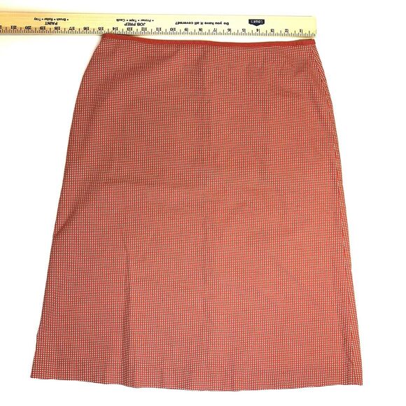 Y2K Vintage GAP A Line Skirt Red White Check Lightweight Knee Length Size 4 - Picture 5 of 6